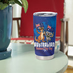 Australian National Flag Day Personalised Tumbler Cup Funny Kangaroo Koala Aussie Proud