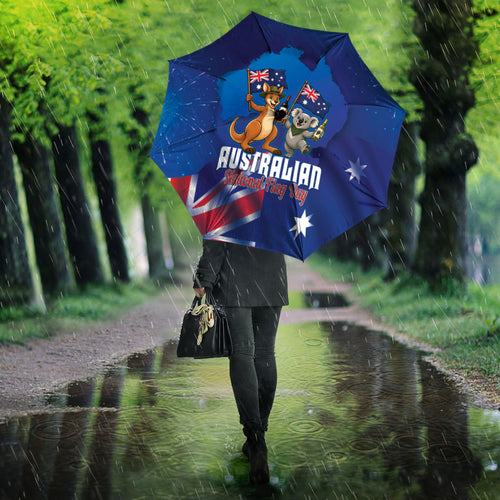 Australian National Flag Day Umbrella Funny Kangaroo Koala Aussie Proud