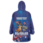 Australian National Flag Day Personalised Wearable Blanket Hoodie Funny Kangaroo Koala Aussie Proud