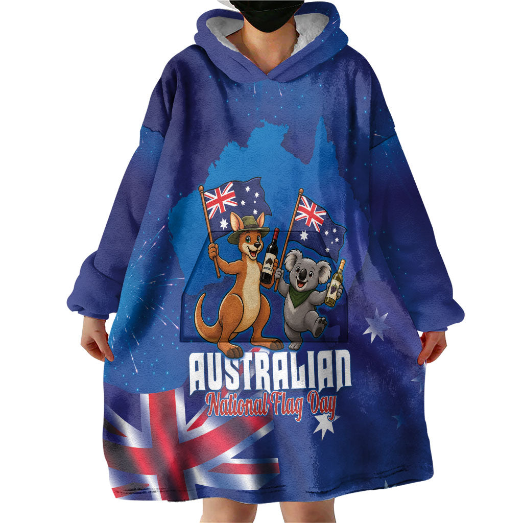 Australian National Flag Day Personalised Wearable Blanket Hoodie Funny Kangaroo Koala Aussie Proud