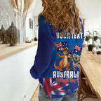 Australian National Flag Day Personalised Women Casual Shirt Funny Kangaroo Koala Aussie Proud