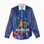 Australian National Flag Day Personalised Women Casual Shirt Funny Kangaroo Koala Aussie Proud