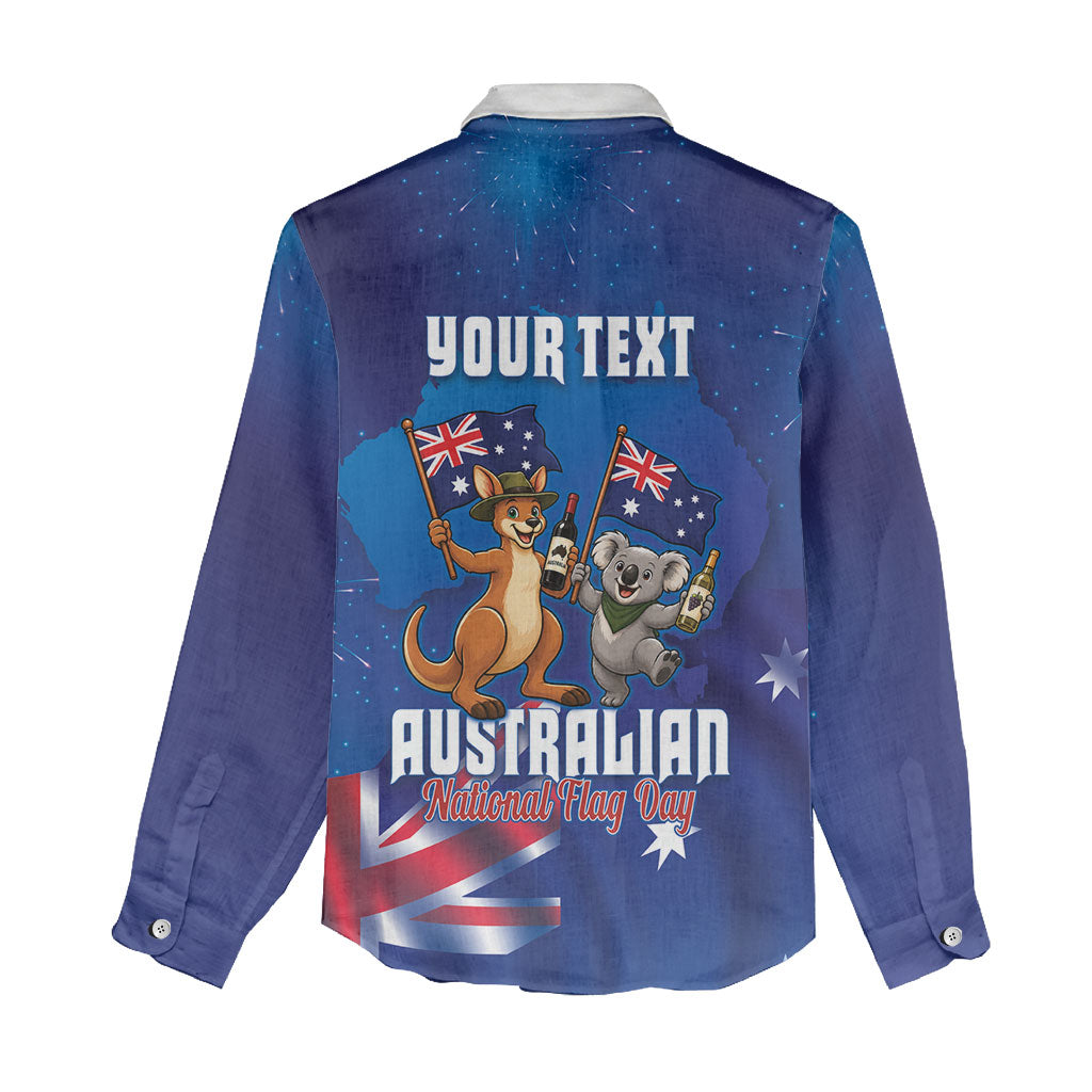 Australian National Flag Day Personalised Women Casual Shirt Funny Kangaroo Koala Aussie Proud