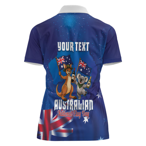 Australian National Flag Day Personalised Women Polo Shirt Funny Kangaroo Koala Aussie Proud