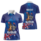 Australian National Flag Day Personalised Women Polo Shirt Funny Kangaroo Koala Aussie Proud