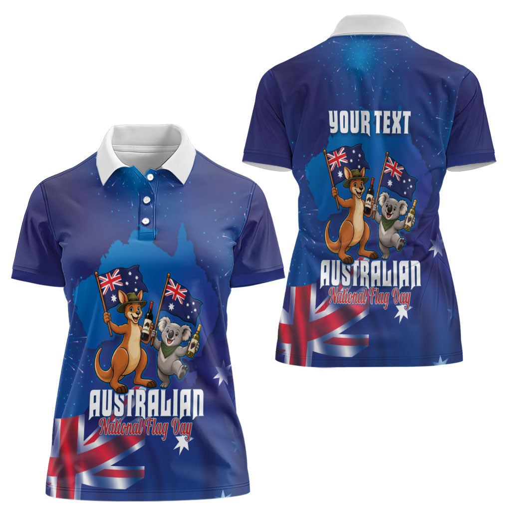 Australian National Flag Day Personalised Women Polo Shirt Funny Kangaroo Koala Aussie Proud