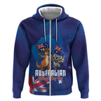 Australian National Flag Day Personalised Zip Hoodie Funny Kangaroo Koala Aussie Proud