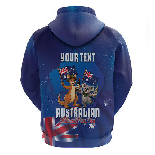 Australian National Flag Day Personalised Zip Hoodie Funny Kangaroo Koala Aussie Proud