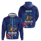 Australian National Flag Day Personalised Zip Hoodie Funny Kangaroo Koala Aussie Proud