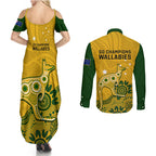 australia-rugby-couples-matching-summer-maxi-dress-and-long-sleeve-button-shirts-wallabies-2023-kangaroo-indigenous-art