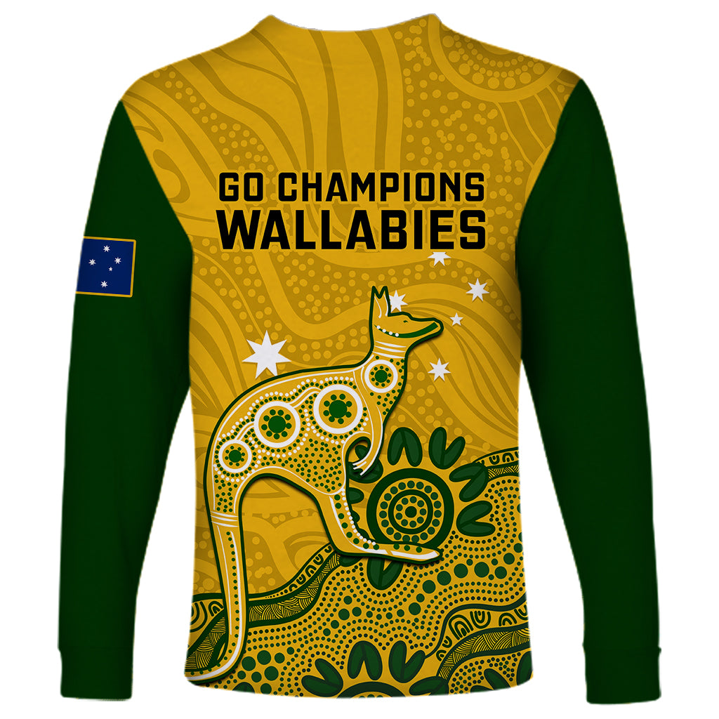 australia-rugby-long-sleeve-shirt-wallabies-2023-kangaroo-indigenous-art