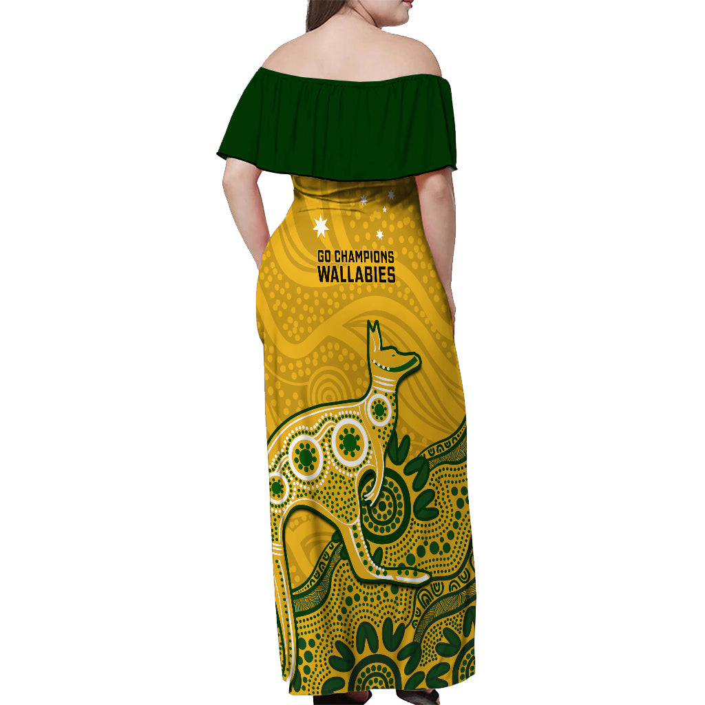 australia-rugby-off-shoulder-maxi-dress-wallabies-2023-kangaroo-indigenous-art