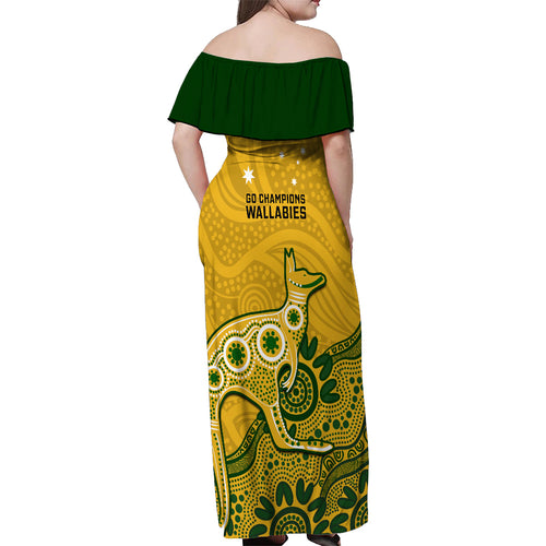 australia-rugby-off-shoulder-maxi-dress-wallabies-2023-kangaroo-indigenous-art