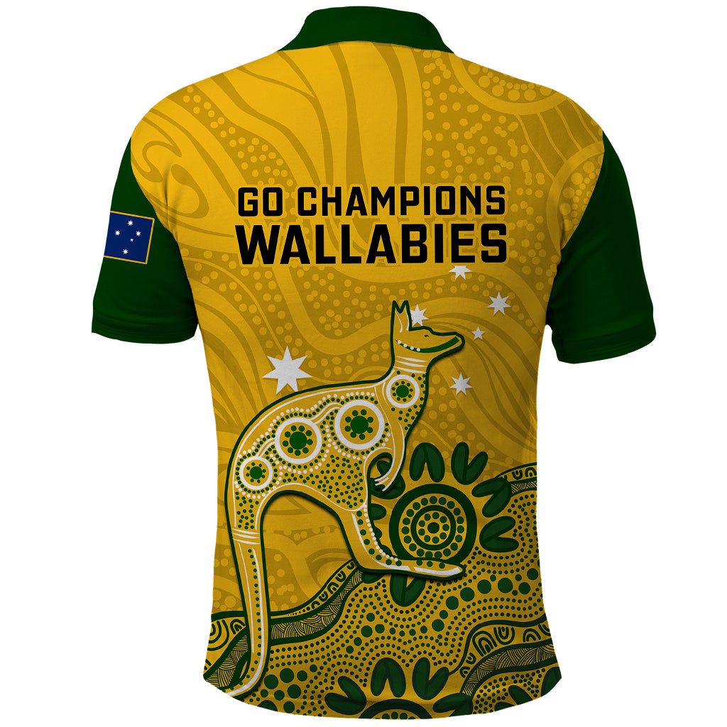 australia-rugby-polo-shirt-wallabies-2023-kangaroo-indigenous-art