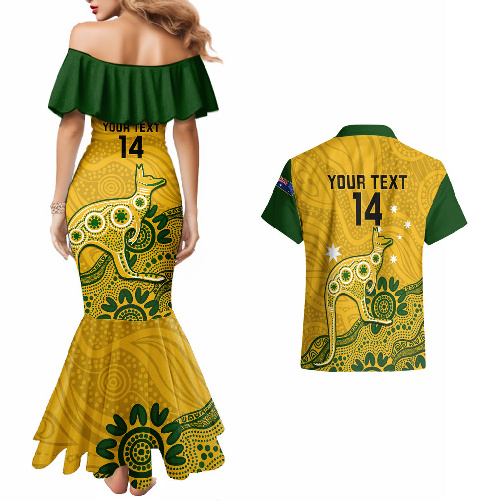 custom-australia-rugby-couples-matching-mermaid-dress-and-hawaiian-shirt-wallabies-2023-kangaroo-indigenous-art