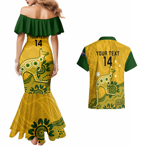 custom-australia-rugby-couples-matching-mermaid-dress-and-hawaiian-shirt-wallabies-2023-kangaroo-indigenous-art