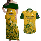 custom-australia-rugby-couples-matching-off-shoulder-maxi-dress-and-hawaiian-shirt-wallabies-2023-kangaroo-indigenous-art