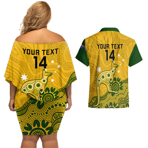 custom-australia-rugby-couples-matching-off-shoulder-short-dress-and-hawaiian-shirt-wallabies-2023-kangaroo-indigenous-art