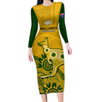 custom-australia-rugby-long-sleeve-bodycon-dress-wallabies-2023-kangaroo-indigenous-art