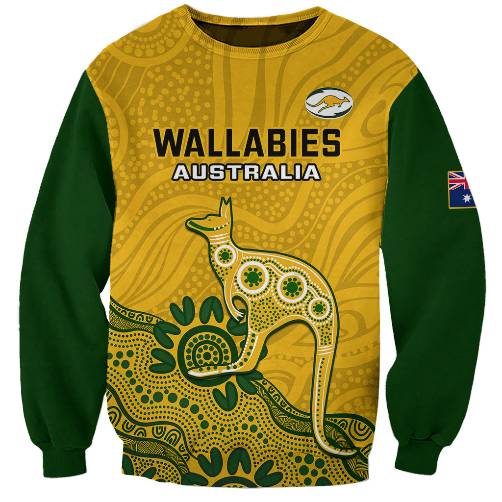 custom-australia-rugby-sweatshirt-wallabies-2023-kangaroo-indigenous-art
