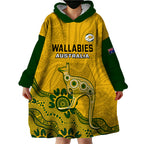 custom-australia-rugby-wearable-blanket-hoodie-wallabies-2023-kangaroo-indigenous-art