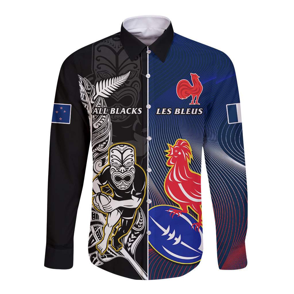 new-zealand-and-france-rugby-long-sleeve-button-shirt-all-black-with-les-bleus-together-2023-world-cup