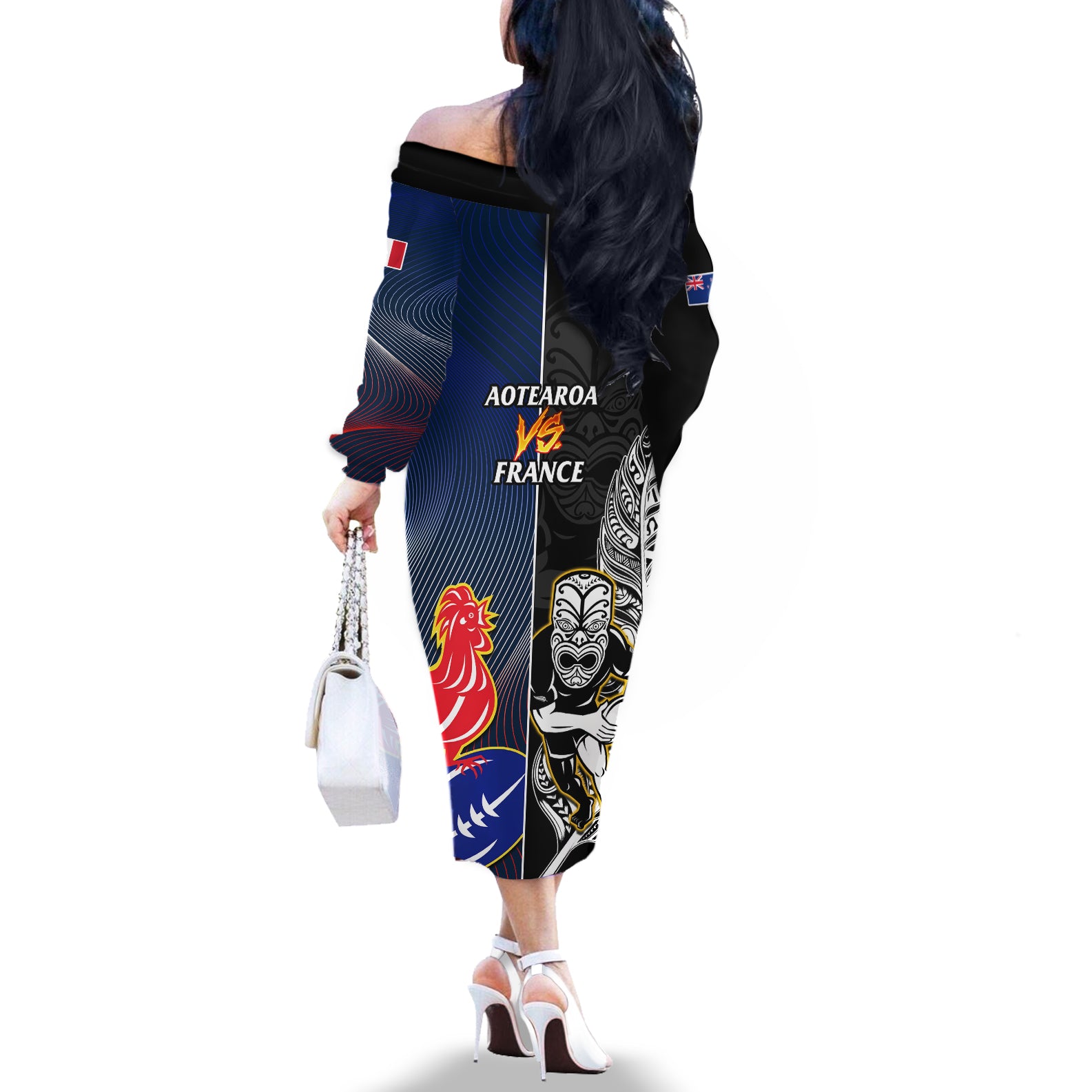 new-zealand-and-france-rugby-off-the-shoulder-long-sleeve-dress-all-black-with-les-bleus-together-2023-world-cup