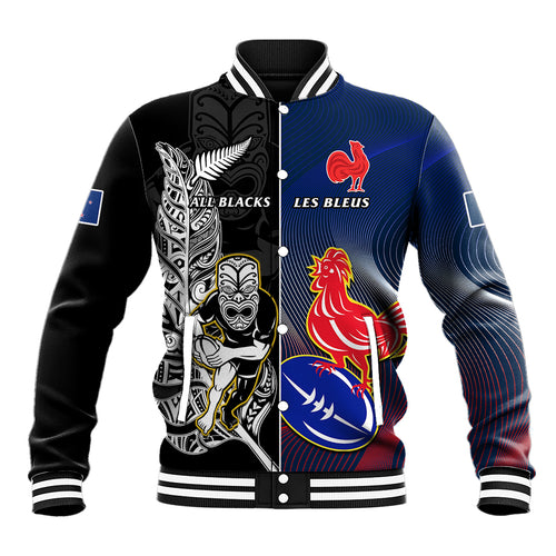 custom-new-zealand-and-france-rugby-baseball-jacket-all-black-with-les-bleus-together-2023-world-cup