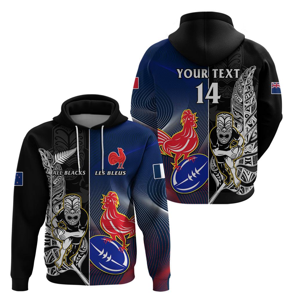 custom-new-zealand-and-france-rugby-hoodie-all-black-with-les-bleus-together-2023-world-cup