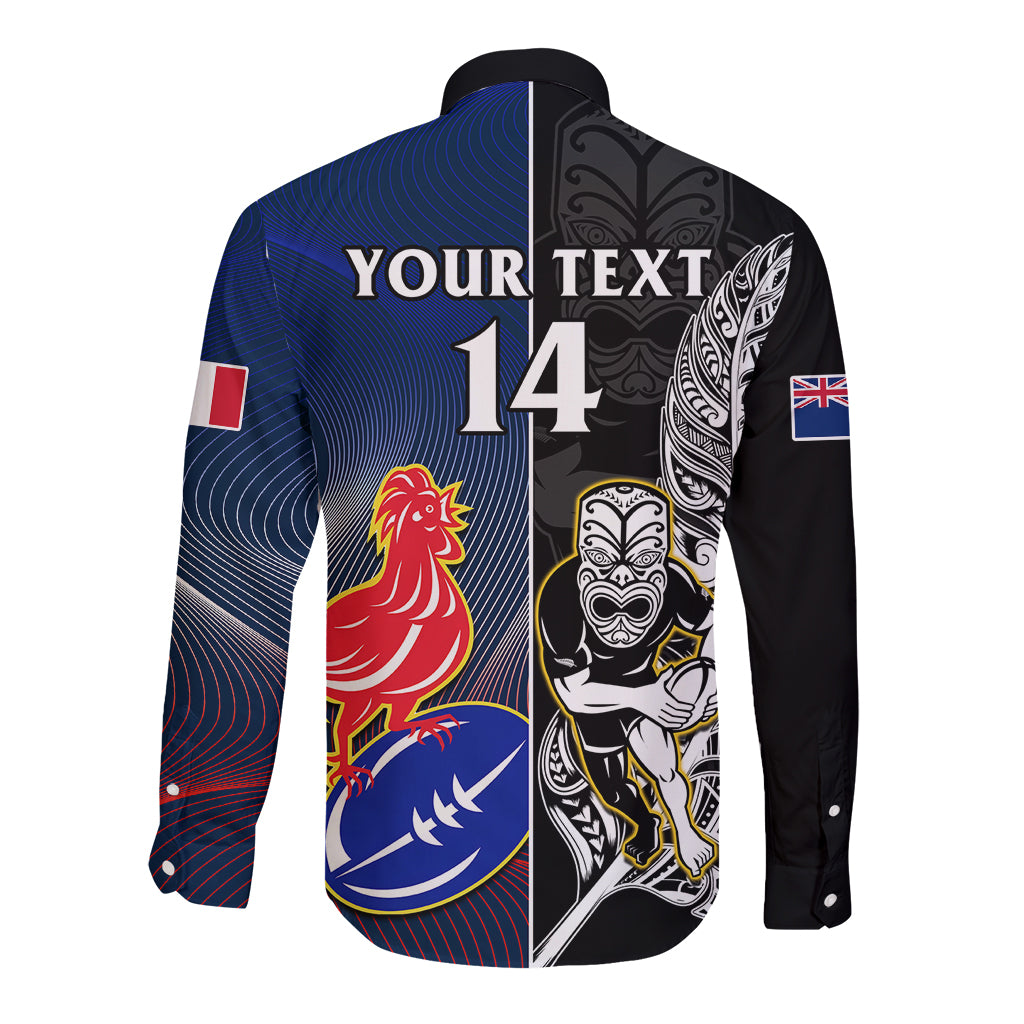 custom-new-zealand-and-france-rugby-long-sleeve-button-shirt-all-black-with-les-bleus-together-2023-world-cup