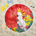 Sulphur-crested Cockatoo Christmas Beach Blanket Australia Gumtree With Golden Wattle