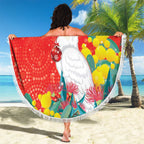 Sulphur-crested Cockatoo Christmas Beach Blanket Australia Gumtree With Golden Wattle