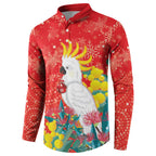 Sulphur-crested Cockatoo Christmas Button Sweatshirt Australia Gumtree With Golden Wattle