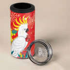 Sulphur-crested Cockatoo Christmas 4 in 1 Can Cooler Tumbler Australia Gumtree With Golden Wattle