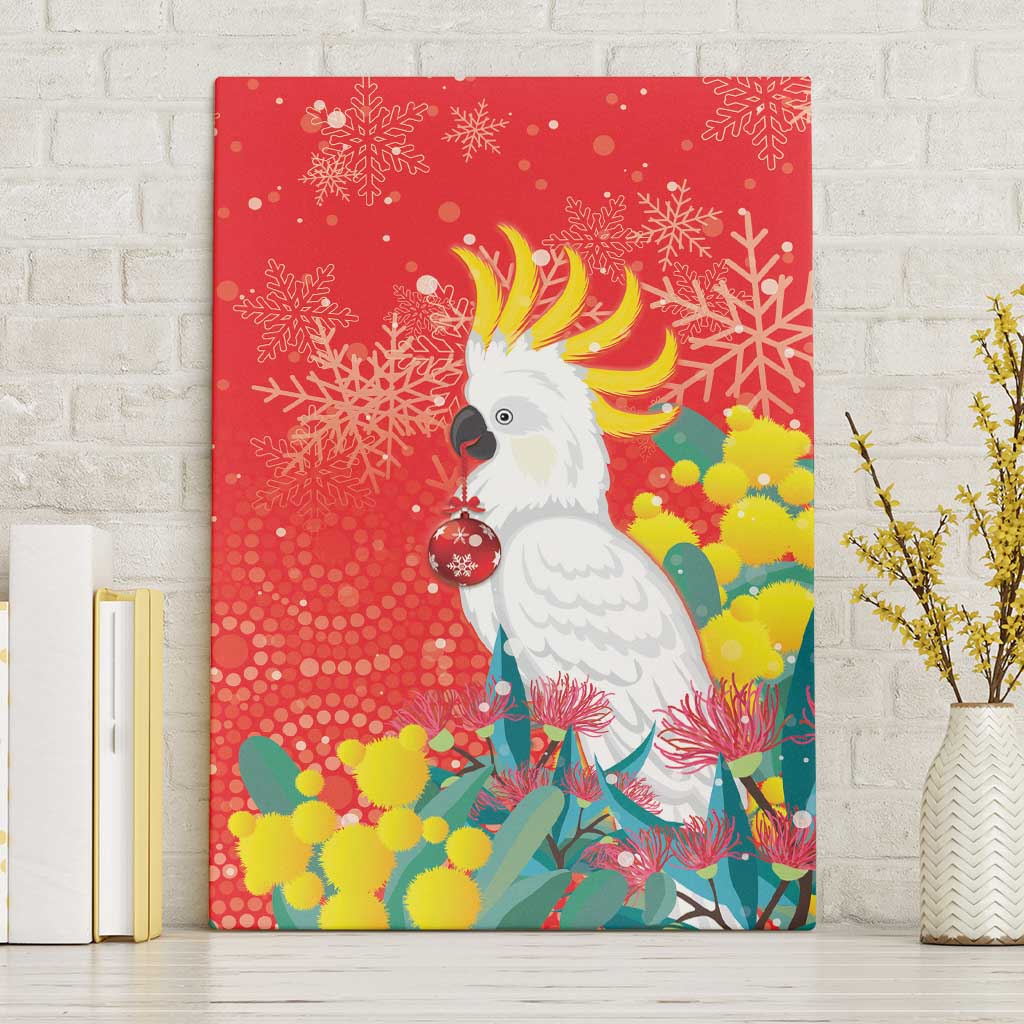 Sulphur-crested Cockatoo Christmas Canvas Wall Art Australia Gumtree With Golden Wattle