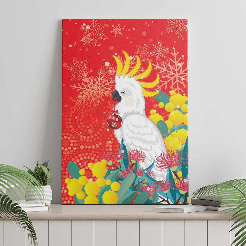 Sulphur-crested Cockatoo Christmas Canvas Wall Art Australia Gumtree With Golden Wattle