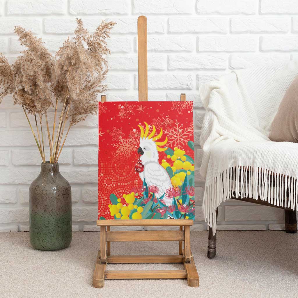 Sulphur-crested Cockatoo Christmas Canvas Wall Art Australia Gumtree With Golden Wattle