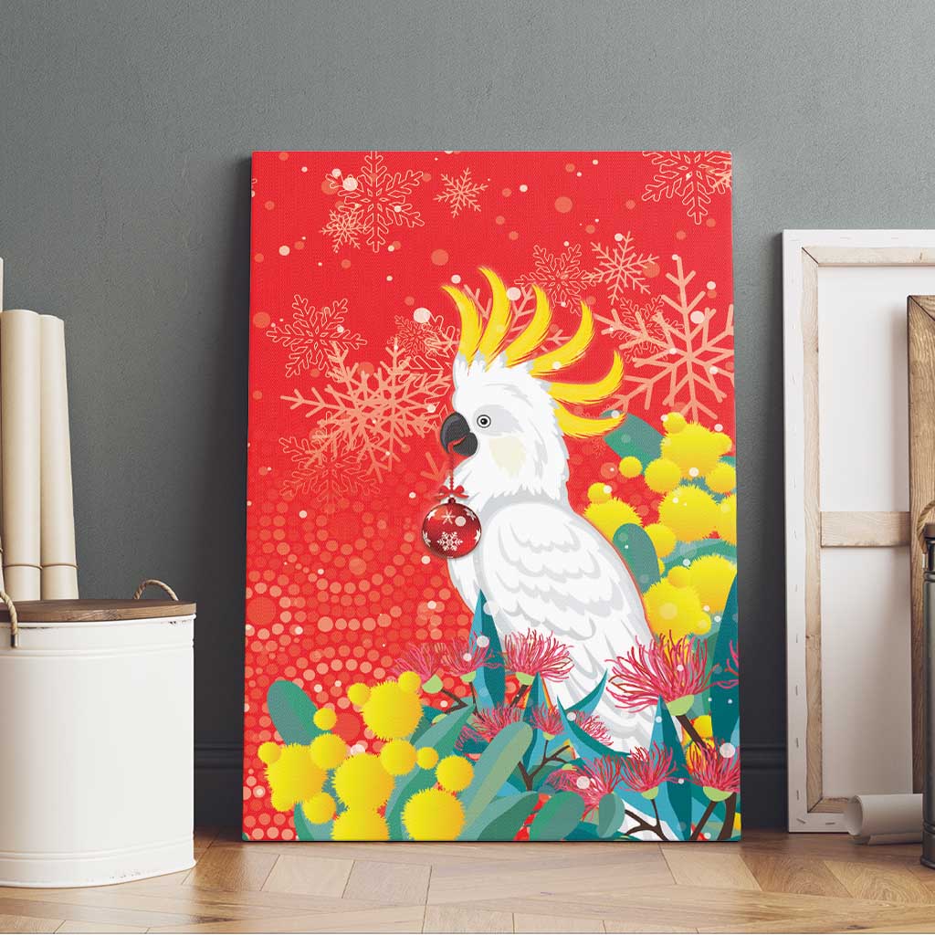 Sulphur-crested Cockatoo Christmas Canvas Wall Art Australia Gumtree With Golden Wattle