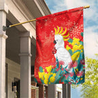 Sulphur-crested Cockatoo Christmas Garden Flag Australia Gumtree With Golden Wattle