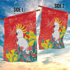 Sulphur-crested Cockatoo Christmas Garden Flag Australia Gumtree With Golden Wattle