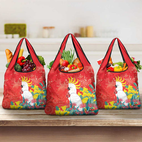 Sulphur-crested Cockatoo Christmas Grocery Bag Australia Gumtree With Golden Wattle