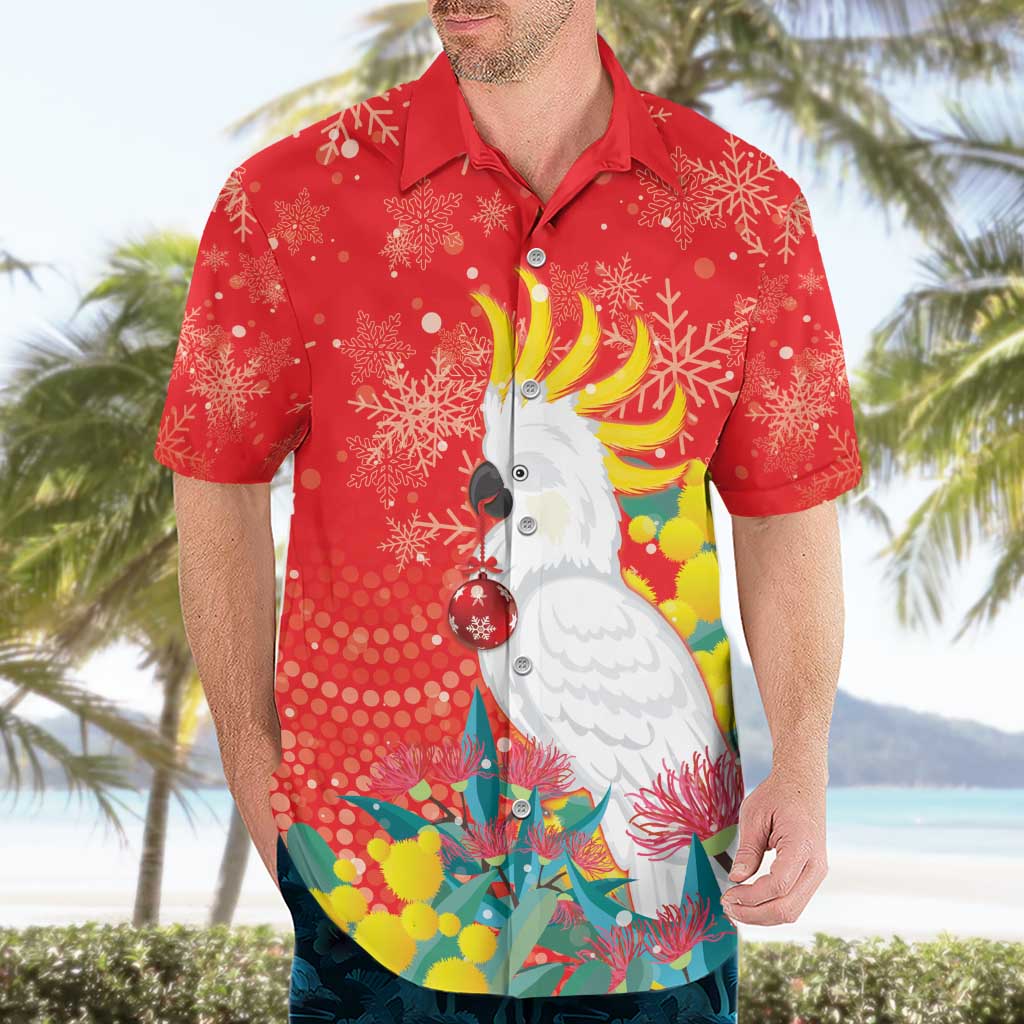 Sulphur-crested Cockatoo Christmas Hawaiian Shirt Australia Gumtree With Golden Wattle