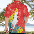 Sulphur-crested Cockatoo Christmas Hawaiian Shirt Australia Gumtree With Golden Wattle