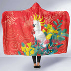 Sulphur-crested Cockatoo Christmas Hooded Blanket Australia Gumtree With Golden Wattle