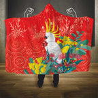 Sulphur-crested Cockatoo Christmas Hooded Blanket Australia Gumtree With Golden Wattle