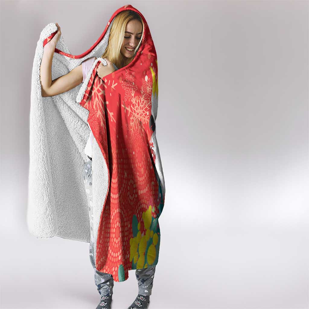 Sulphur-crested Cockatoo Christmas Hooded Blanket Australia Gumtree With Golden Wattle