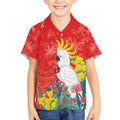 Sulphur-crested Cockatoo Christmas Kid Hawaiian Shirt Australia Gumtree With Golden Wattle