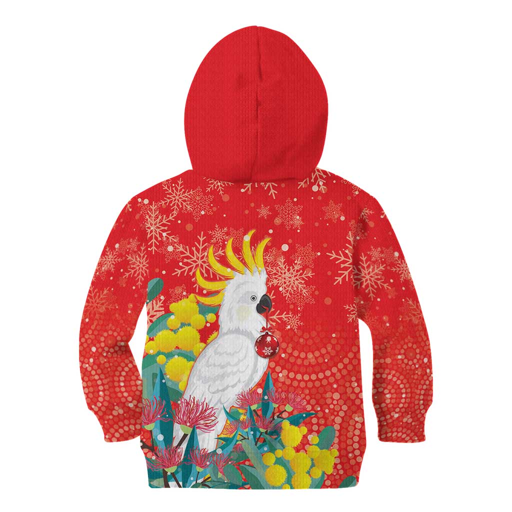 Sulphur-crested Cockatoo Christmas Kid Hoodie Australia Gumtree With Golden Wattle