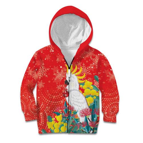 Sulphur-crested Cockatoo Christmas Kid Hoodie Australia Gumtree With Golden Wattle