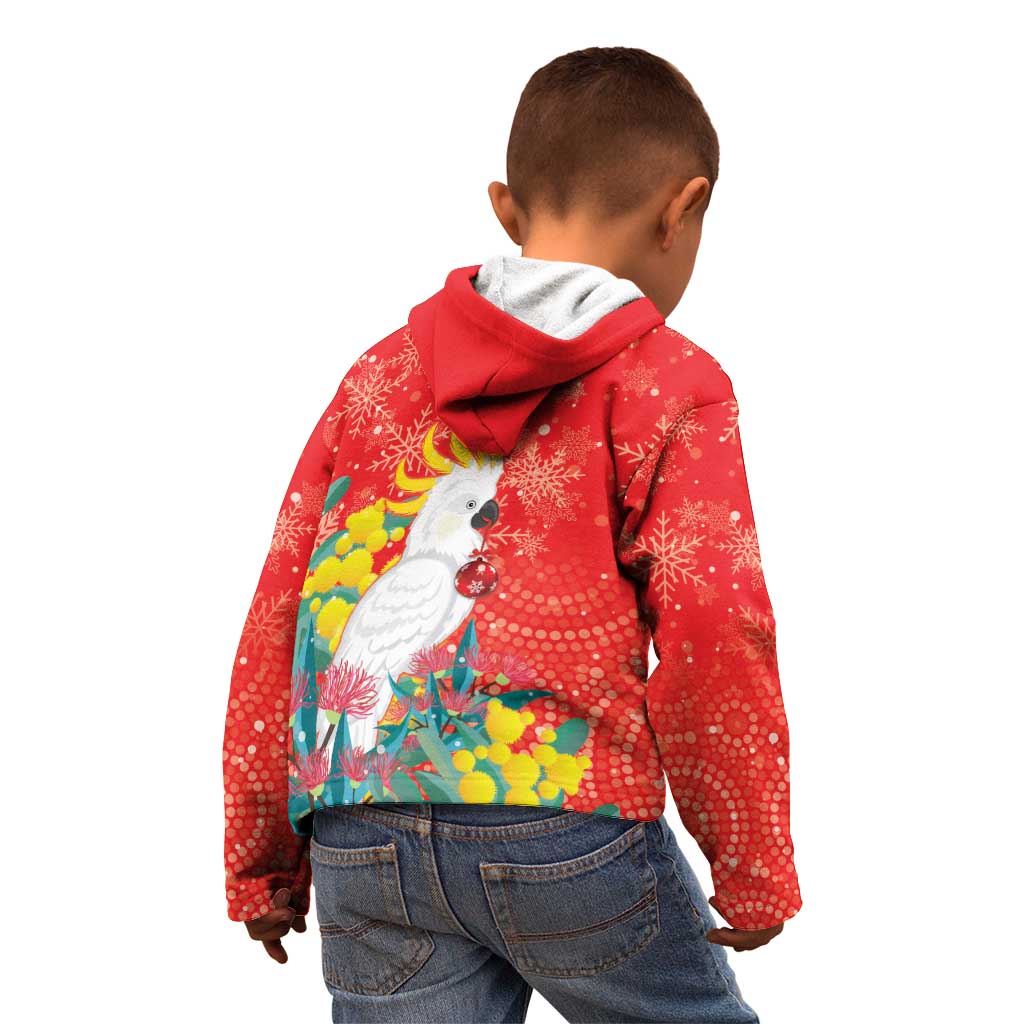 Sulphur-crested Cockatoo Christmas Kid Hoodie Australia Gumtree With Golden Wattle